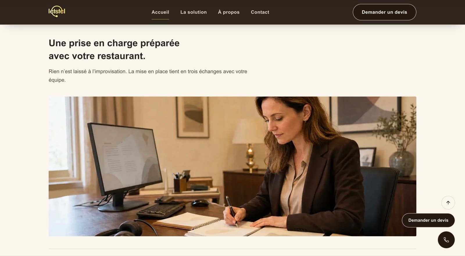 Détail du site letstel, vue 2